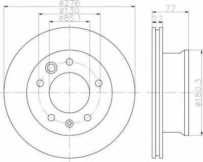 HELLA PAGID 8dd355111001 -  Тормозной диск